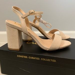 LuLus Arya Light Nude High Heel Sandals